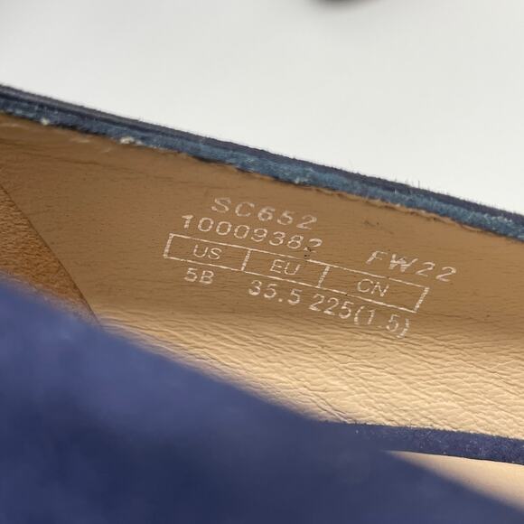 Stuart Weitzman Women's Curveblock 85 Pump Nice Blue Size 5 B - Picture 9 of 15